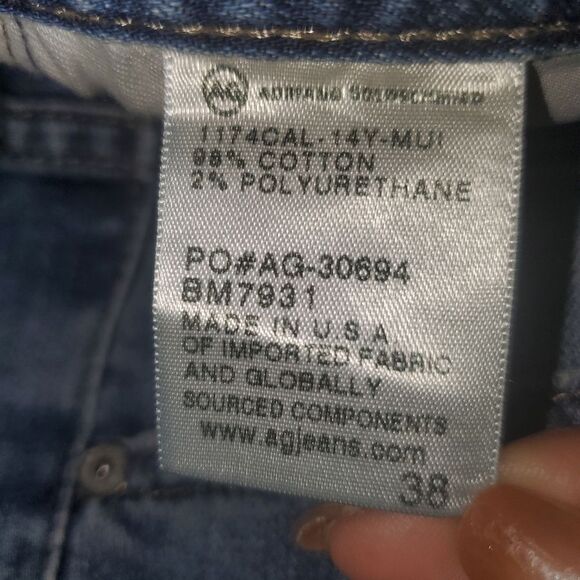 AG Adriano Goldschmied The Graduate AG-ED Tailored Leg Denim Blue Jeans size 38 - Picture 12 of 14